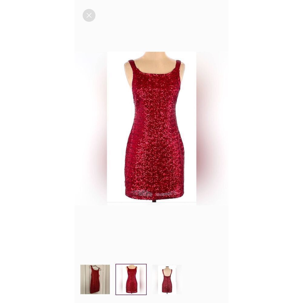 Backstage for Free People red sequin mini dress, nwot, xs